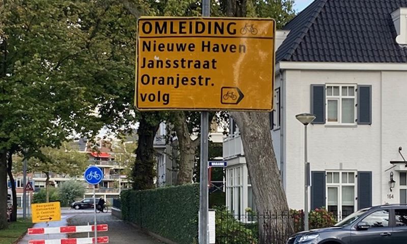 Omleiding naar straat die in Schiedam niet bestaat