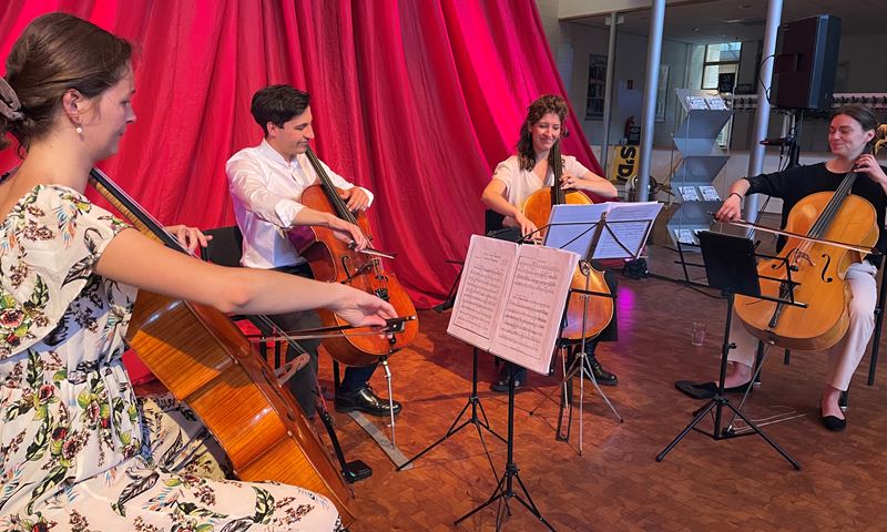 Gratis lunchconcert met het Alma Sola Cello Quartet